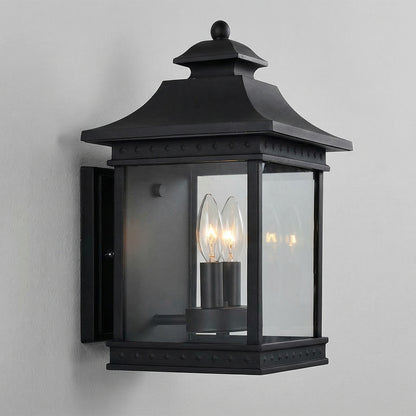 Cleveland 2 Light Black Outdoor Wall Light