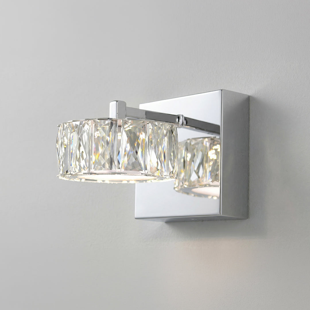 Milan LED Chrome Bathroom Sconce