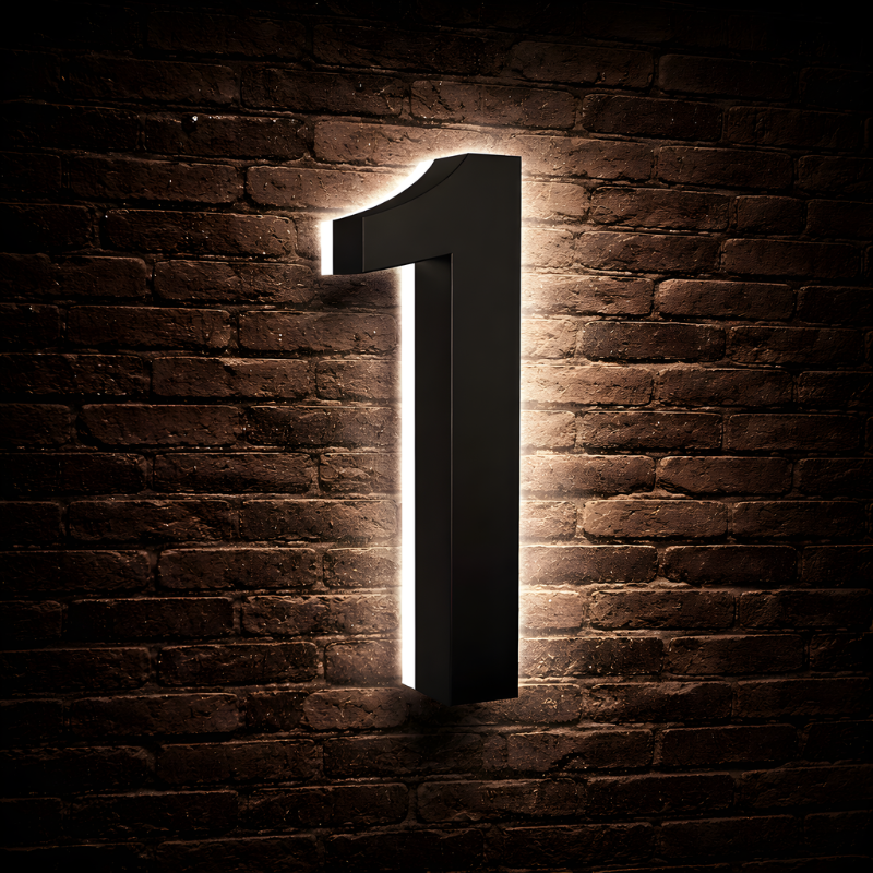 Illuminated Backlit House Numbers – Weather-Resistant LED Address Signs