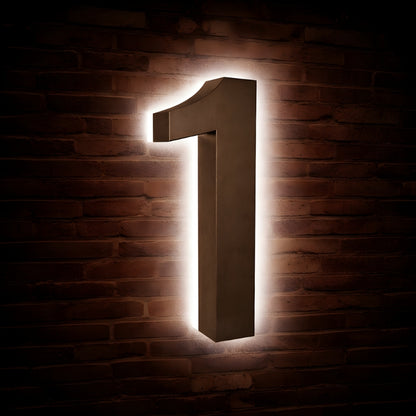 Illuminated Address Numbers - Stainless Steel - 6000K