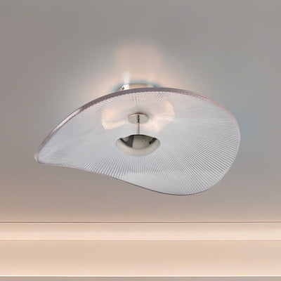 Novella 24-inch Polished Nickel LED Convertible Pendant with Clear Ribbed Glass Shade