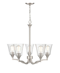 24'' Caily Brushed Nickel 5 Light Chandelier