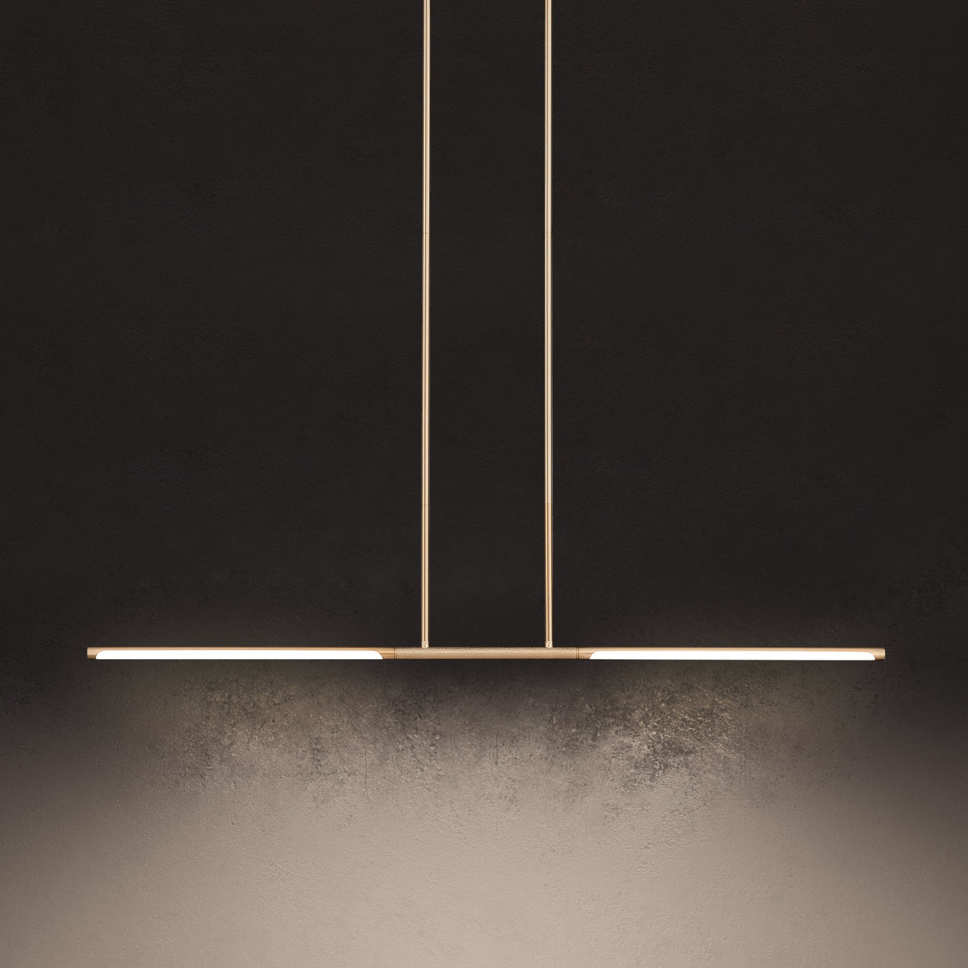 Overture 48-inch 2-light Champagne Gold 5CCT LED Linear Chandelier