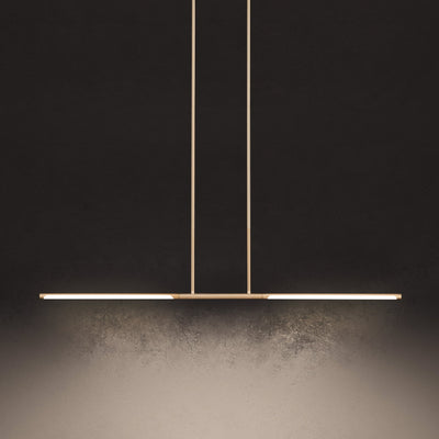Overture 48-inch 2-light Champagne Gold 5CCT LED Linear Chandelier