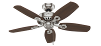 42 inch Builder Brushed Nickel Ceiling Fan with LED Light Kit