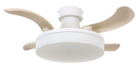 36 Inch Matte White Retractable Blade Ceiling Fan