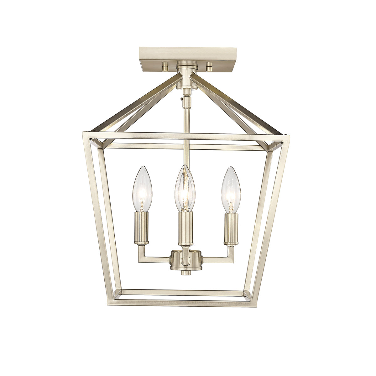 14.25'' Corona Modern Gold 4 Light Semi-Flush Mount