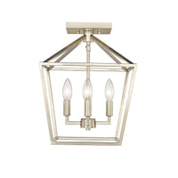 14.25'' Corona Modern Gold 4 Light Semi-Flush Mount