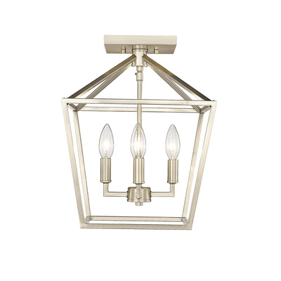 14.25'' Corona Modern Gold 4 Light Semi-Flush Mount
