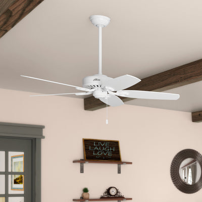 52 inch Builder Snow White Ceiling Fan and Pull Chain