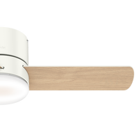 44 inch Minimus Fresh White Low Profile Ceiling Fan with LED Light Kit and Handheld Remote
