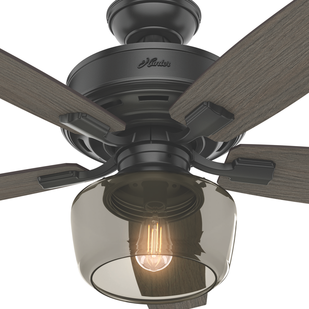 52 inch Bennett Matte Black Ceiling Fan with LED Light Kit