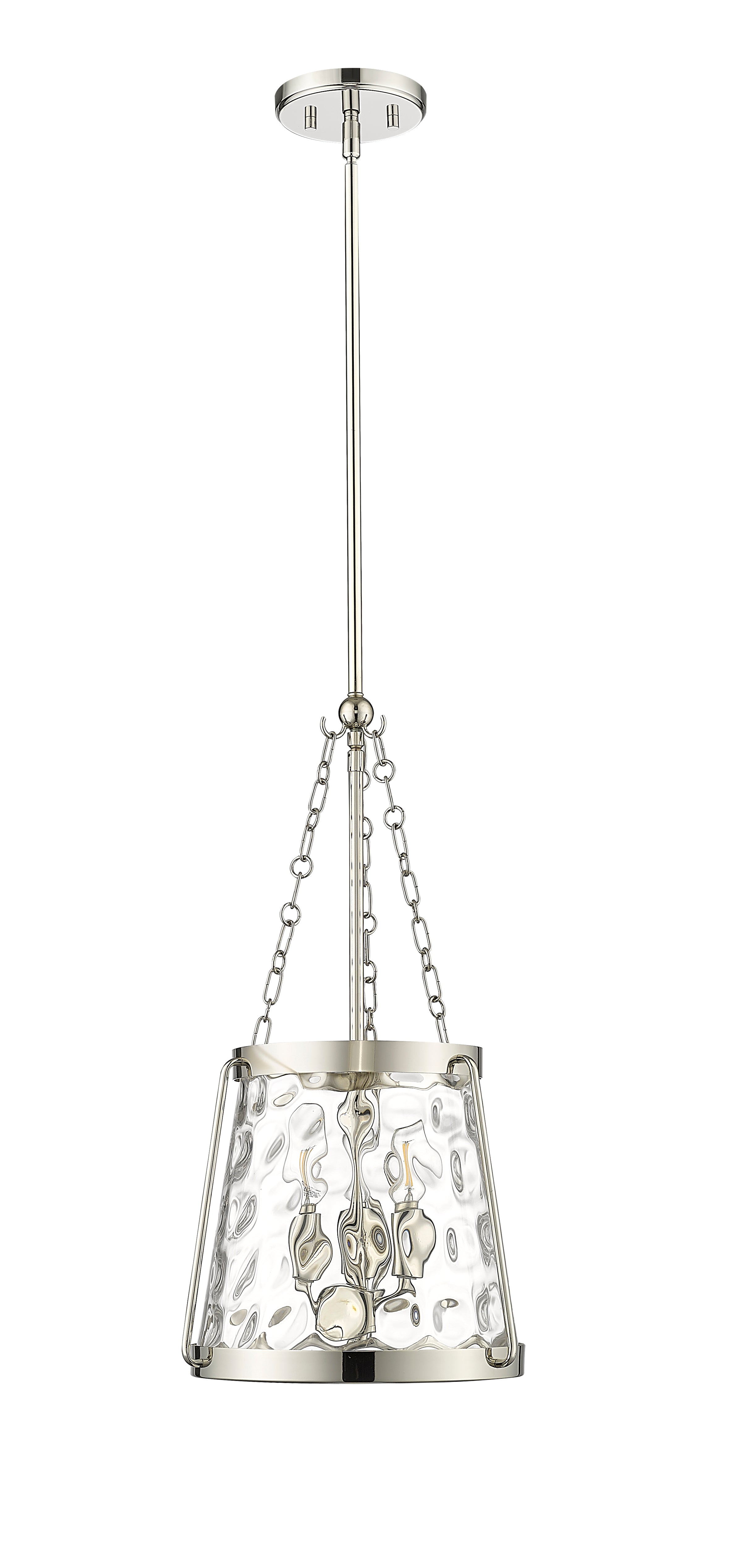 21.63'' Adabella Polished Nickel 3 Light Pendant
