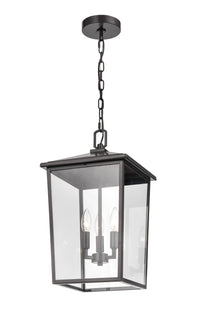 19.75'' Fetterton Powder Coated Bronze 3 Light Hanging Lantern