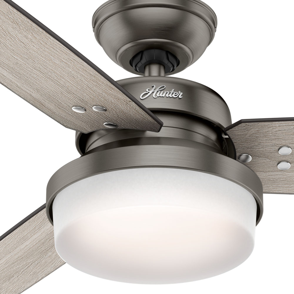 52 inch Sentinel Brushed Slate Ceiling Fan with LED Light Kit and Handheld Remote