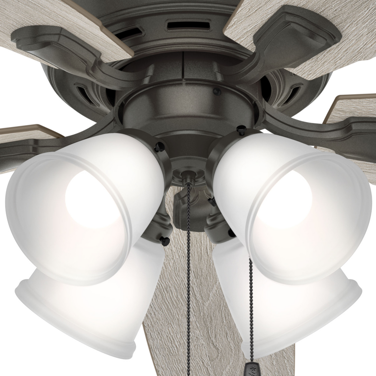 52 inch Amberlin Noble Bronze Ceiling Fan with LED Light Kit and Pull Chain