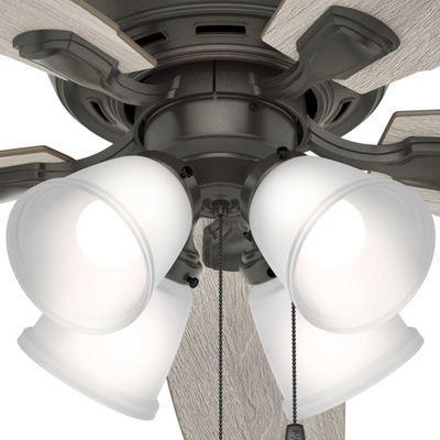 52 inch Amberlin Noble Bronze Ceiling Fan with LED Light Kit and Pull Chain