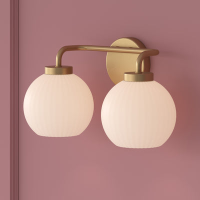 15'' Oprah Vintage Brass 2 Light Bath Vanity
