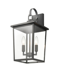 9'' Fetterton Powder Coated Black 2 Light Wall Sconce