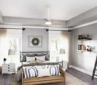 44 inch Pacer Blush Pink Ceiling Fan with LED Light Kit and Handheld Remote
