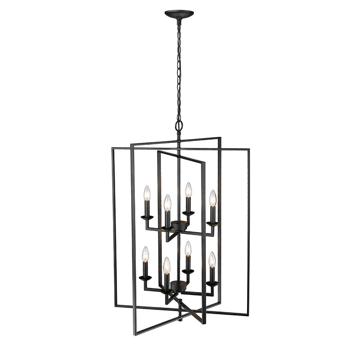 36'' Nellis Matte Black 8 Light Pendant