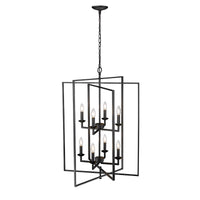36'' Nellis Matte Black 8 Light Pendant