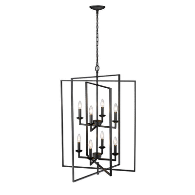 36'' Nellis Matte Black 8 Light Pendant