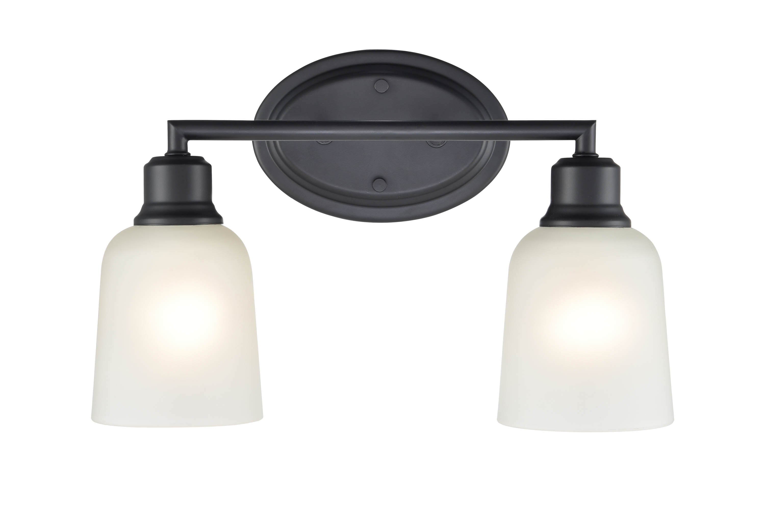 15.25'' Amberle Matte Black 2 Light Bath Vanity