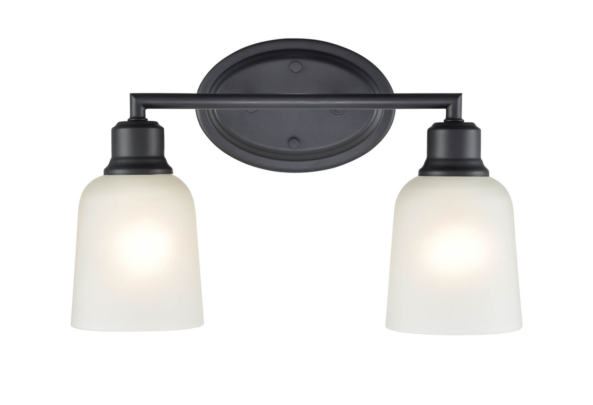 15.25'' Amberle Matte Black 2 Light Bath Vanity