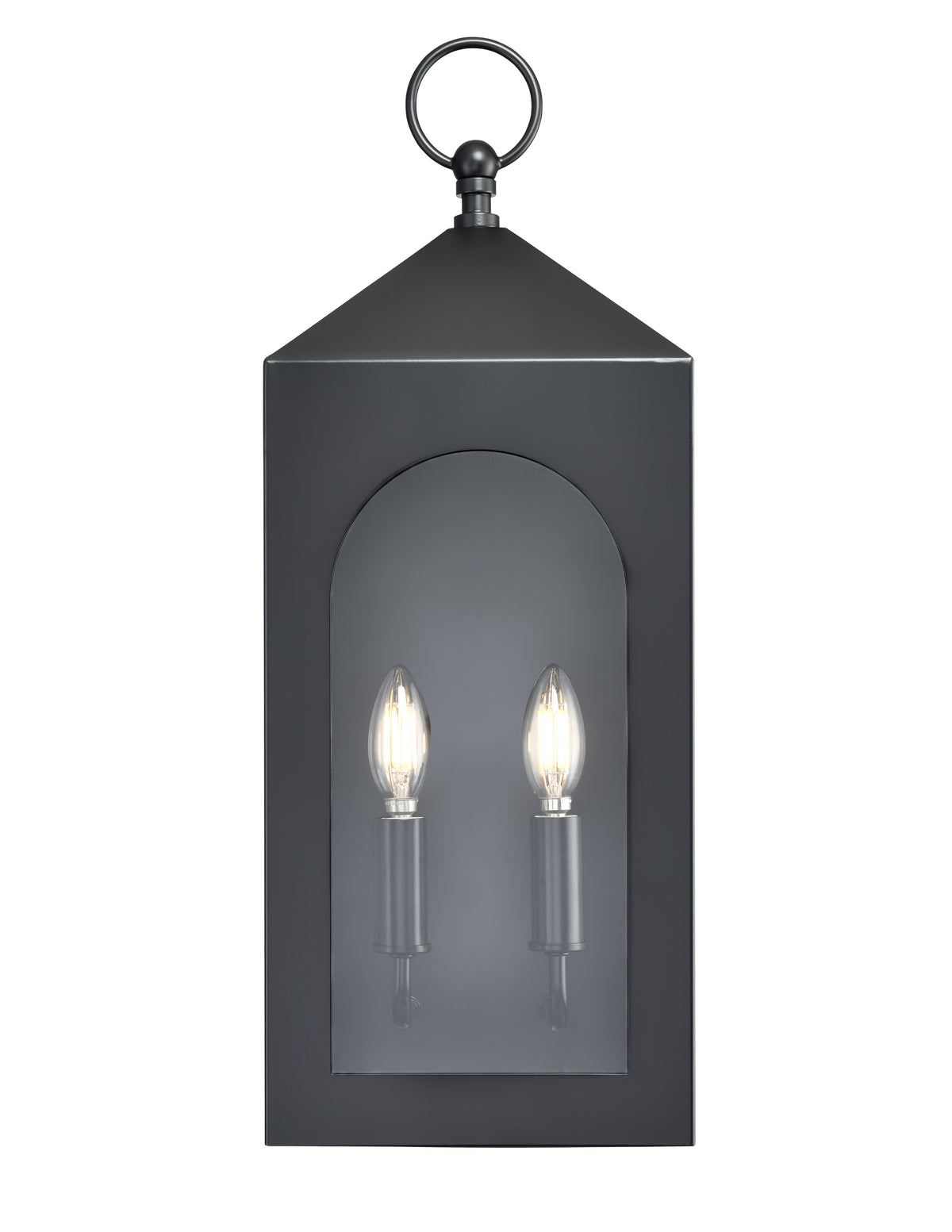 9.29'' Bratton Powder Coated Black 2 Light Wall Sconce