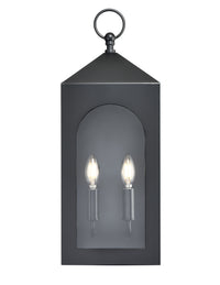 9.29'' Bratton Powder Coated Black 2 Light Wall Sconce