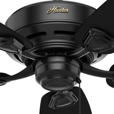 48 inch Sea Wind Matte Black Damp Rated Ceiling Fan and Pull Chain