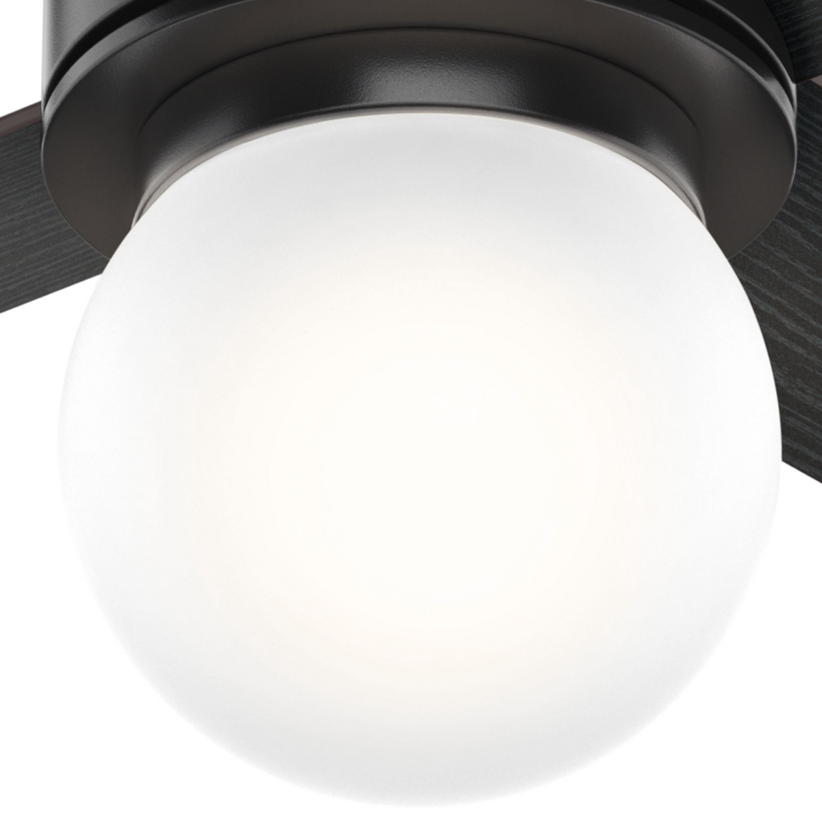 52 inch Hepburn Matte Black Ceiling Fan with LED Light Kit and Wall Control