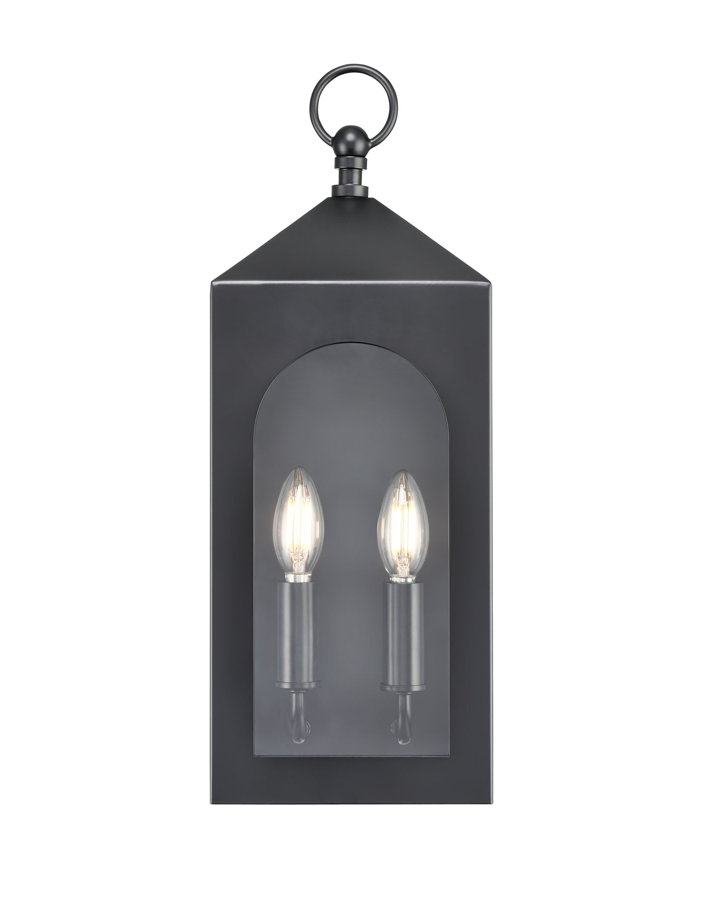 7'' Bratton Powder Coated Black 2 Light Wall Sconce