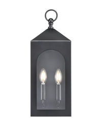 7'' Bratton Powder Coated Black 2 Light Wall Sconce