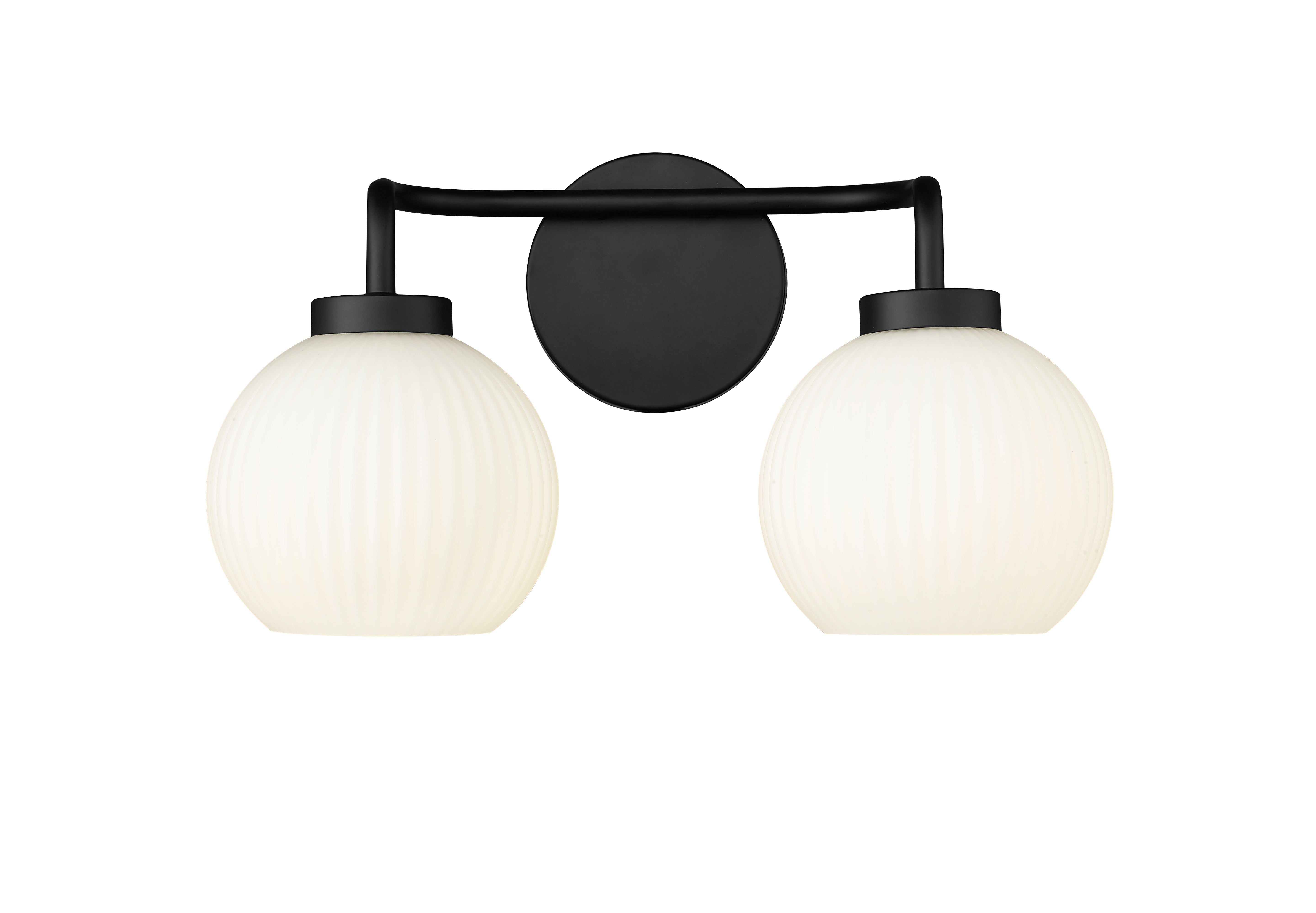 15'' Oprah Matte Black 2 Light Bath Vanity