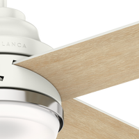 Casablanca 54 inch Daphne Fresh White Ceiling Fan with LED Light Kit and Wall Control