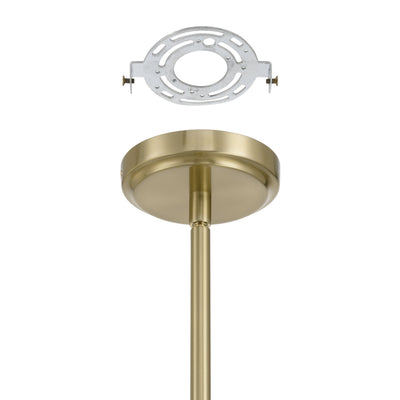 Dahlia 23-inch 6-light Brass Chandelier with Opal Glass Shades
