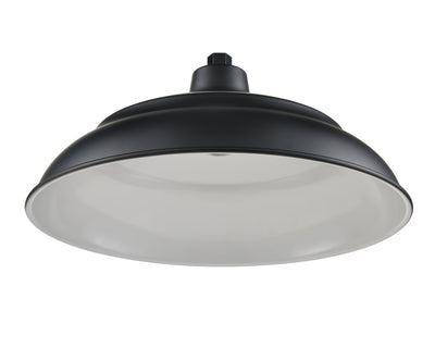 20'' Satin Black Aluminum R Series Aluminum Warehouse Shade
