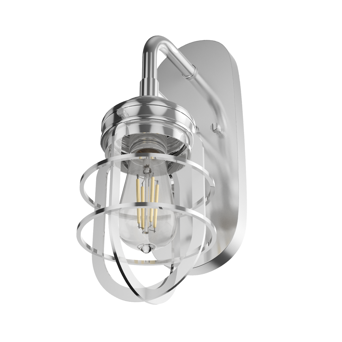 Starklake 14.5-inch 1-light Chrome Wall Sconce with Metal Shade