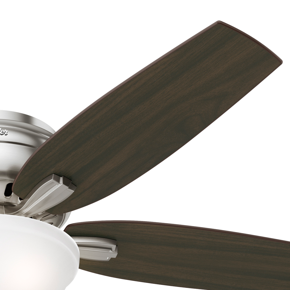 52 inch Newsome Brushed Nickel Low Profile Ceiling Fan with LED Light Kit and Pull Chain