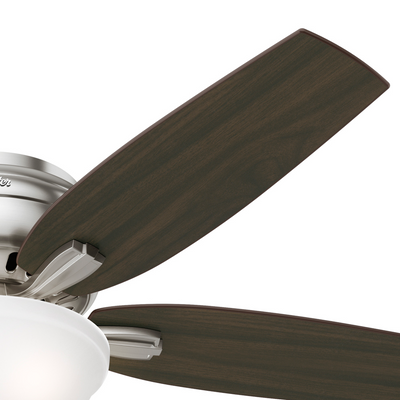 52 inch Newsome Brushed Nickel Low Profile Ceiling Fan with LED Light Kit and Pull Chain