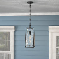 17.5'' Dutton Powder Coated Black 1 Light Hanging Lantern