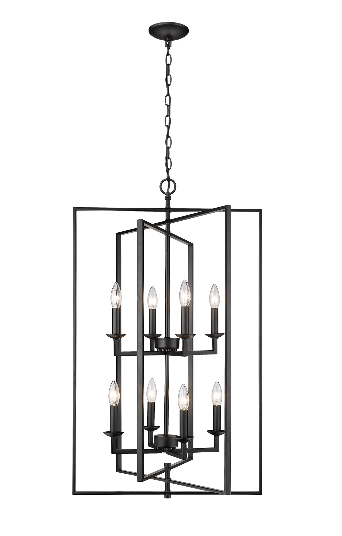 36'' Nellis Matte Black 8 Light Pendant
