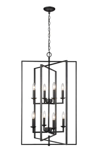 36'' Nellis Matte Black 8 Light Pendant