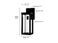 5'' Dumont Powder Coated Black  Light Wall Sconce