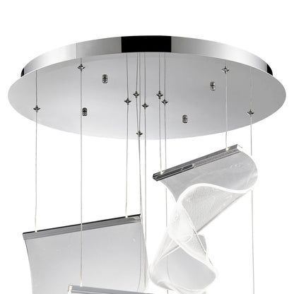 Acrylic Lace 5 Light Chandelier | Chrome