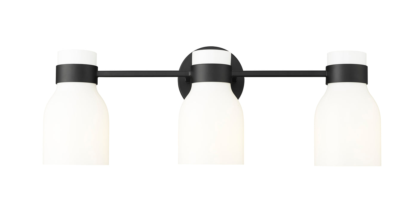 22.5'' Corella Matte Black 3 Light Bath Vanity