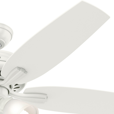 52 inch Newsome Fresh White Ceiling Fan with LED Light Kit and Pull Chain