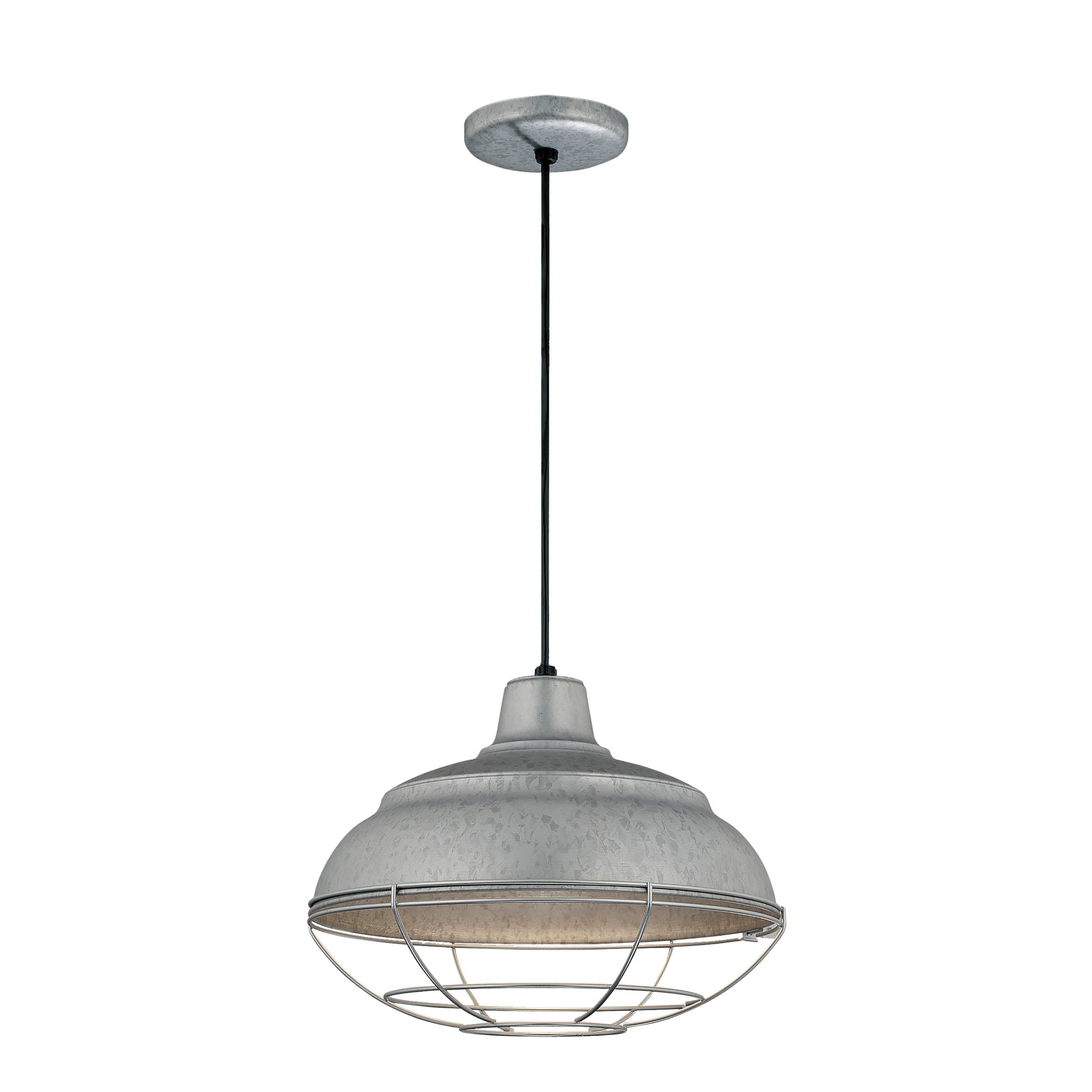 8.25'' R Series Galvanized 1 Light Pendant